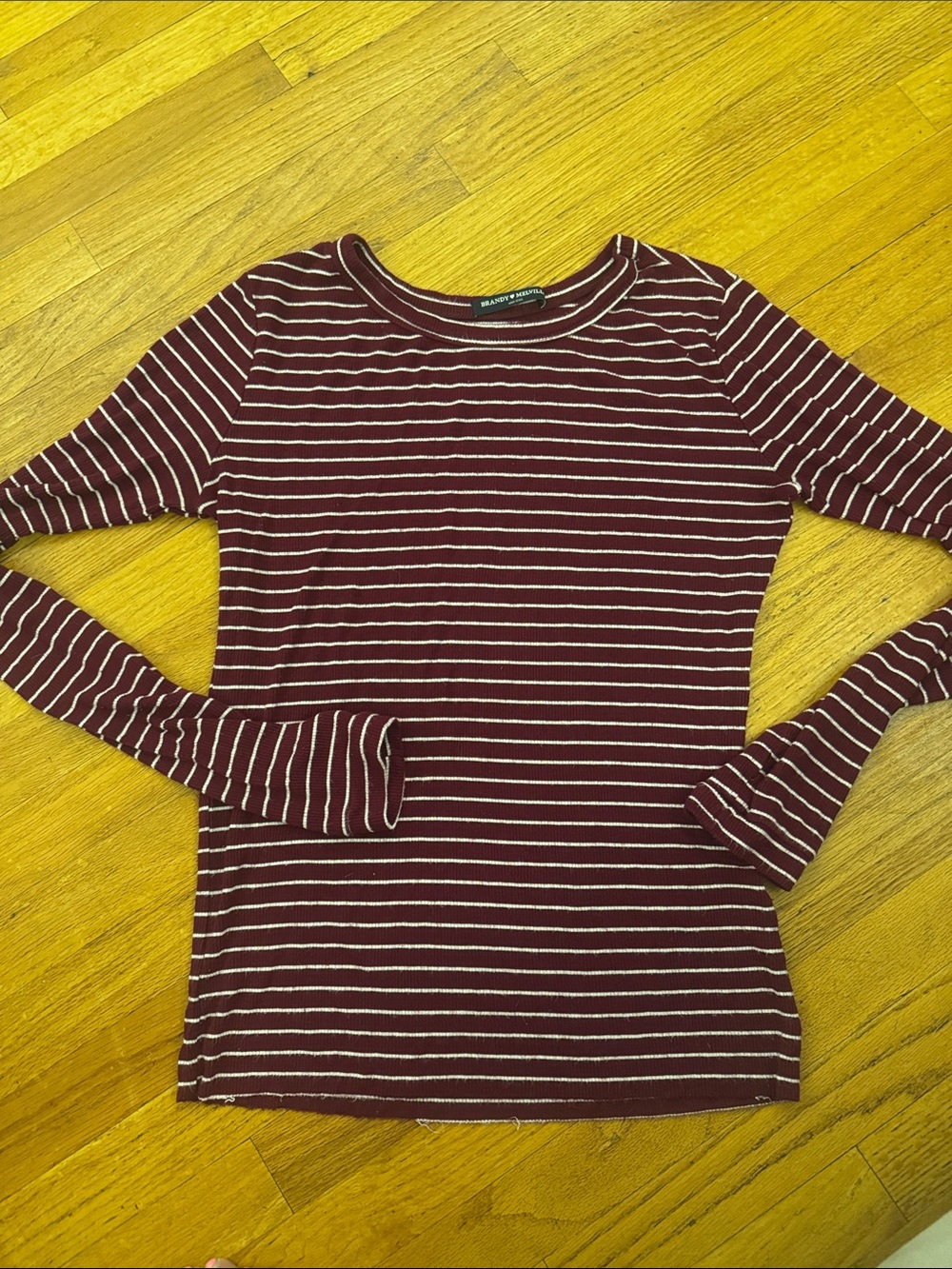 Brandy Melville Striped Long Sleeve Shirt One Size